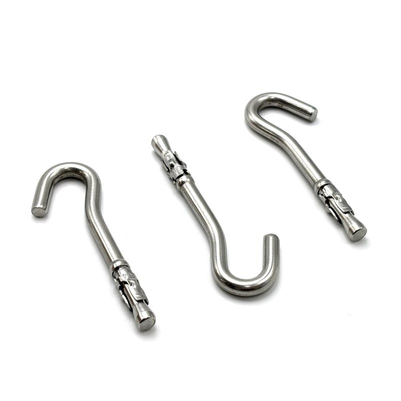 Hongsheng Stock Product Metal Wrought Carbon Steel Wire Forming Small J Shape Expansion Hooks manufacture