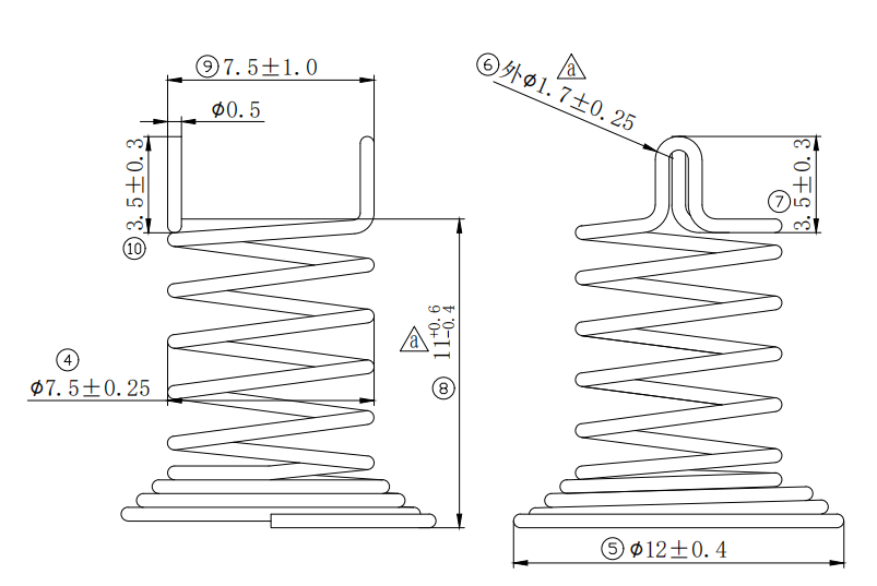 Hongsheng Nickel Plated Compression Touch Screen Switch Aaa Aa Battery Contact Springs supplier