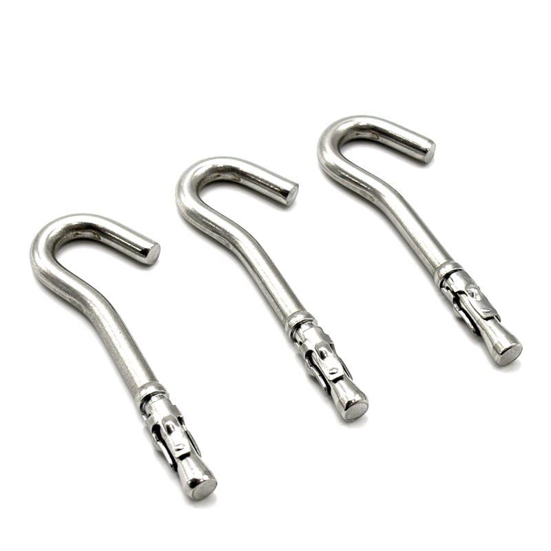 Hongsheng Stock Product Metal Wrought Carbon Steel Wire Forming Small J Shape Expansion Hooks details
