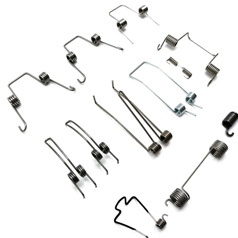 304 Stainless Steel Buckle Double Torsion Spring 90/180 Degree With Special Shaped Hook Clamp Industrial Coil Style supplier