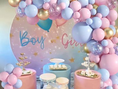 Balloon Garland and Balloon Arch Ideas for Gender Reveal Parties