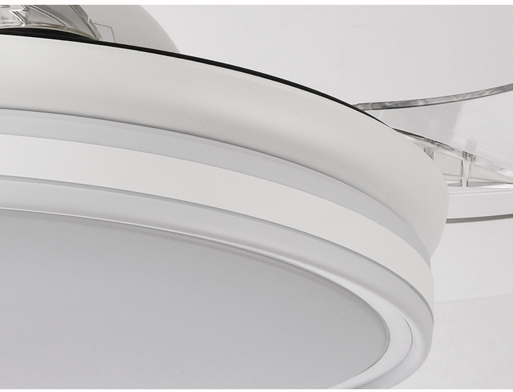 Modern White Ceiling Fan with Light for Bedroom 110V 220V Fan Lamp 72w Led Ceiling Fan Light and Remote Control 3 Color Dimmable manufacture