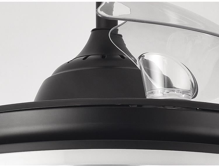 Black White RGB 42in Ceiling Fan with Light and Remote Control 4 Blades Fan with Lamp 42 Inch Ceiling Fan with Light for Bedroom supplier