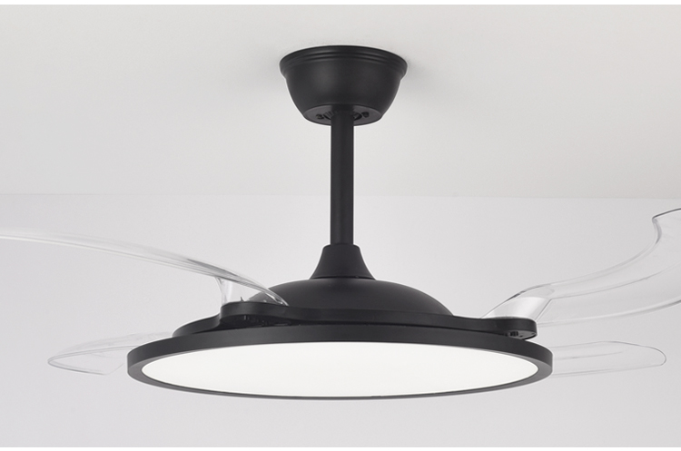 New 42in White Black Ceiling Fan with Light and Remote Control 4 Blades Fan with Lamp 42 Inch Ceiling Fan with Light for Bedroom details