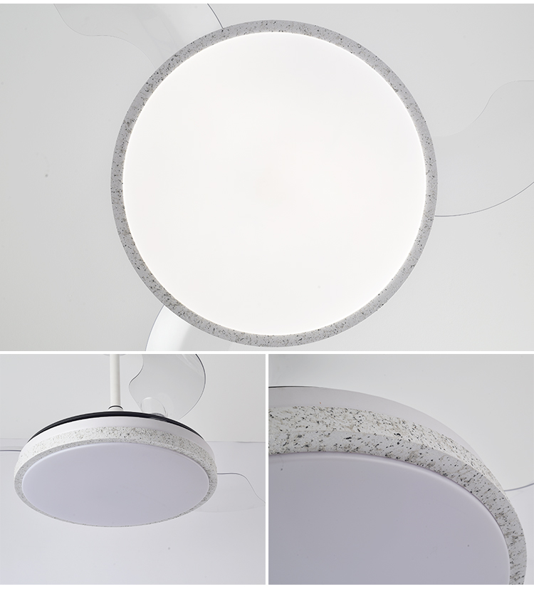 Y039 Modern 42 Inch Bladeless LED Ceiling Fans Remote Control 110/220v Lamp Lights Designer Luz Con Ventilador Oculto Bedrooms manufacture