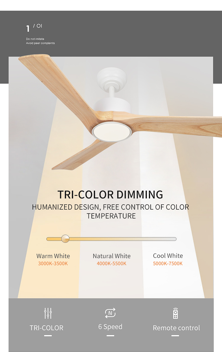 Modern Ceiling Fan with Light Fixture Low Profile Ceiling Fans with Light and Remote Control Ceiling Fan with Light for Bedroom factory