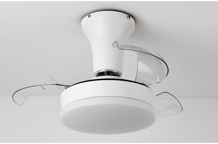 Y082 Modern Remote Control 22 Inch Bladeless 110/220v Ceiling Fans with Lights Lamp Led Designer Luz Con Ventilador Oculto Techo supplier