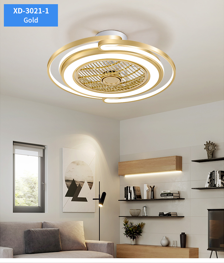 Fan Light Ceiling Fan with Light and Remote 52 Inch White and Gold Ceiling Fan with Light for Bedroom supplier