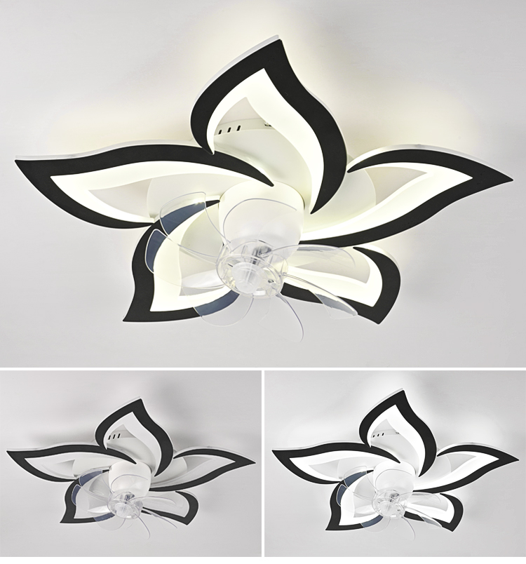 Black Ceiling Fan with Light Fixture Low Profile Ceiling Fans with Light and Remote Control Ceiling Fans with Lights for Bedroom supplier