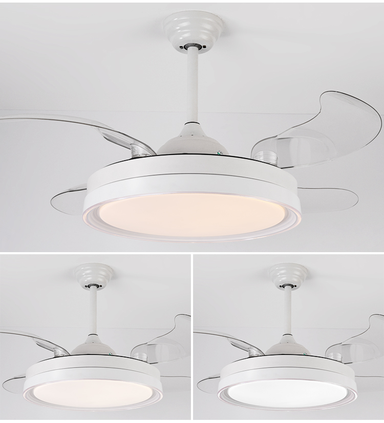 Hot Ceiling Fan with Light Fixtures for Bedroom with Remote Quiet Silence Modern Ceiling Fan with Light Uk Led Ceiling Fan Light manufacture