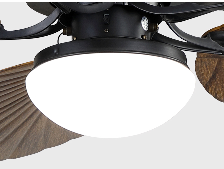 Hot Selling Tropical Ceiling Fan with Light Low Profile Ceiling Fan with Light Wood Blades Fan with Light and Remote manufacture
