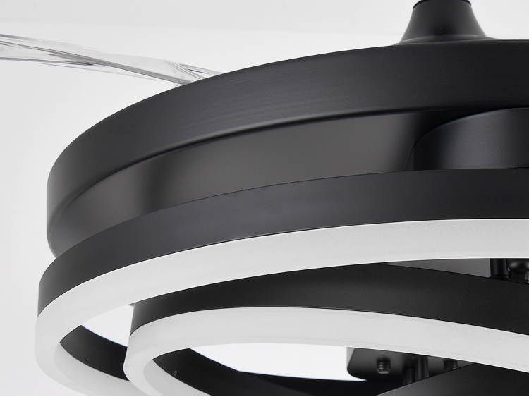 Unique Modern White Ceiling Fan with Light for Bedroom Fan Lamp 72w Led Ceiling Fans Light and Remote Control 3 Colors Dimmable details