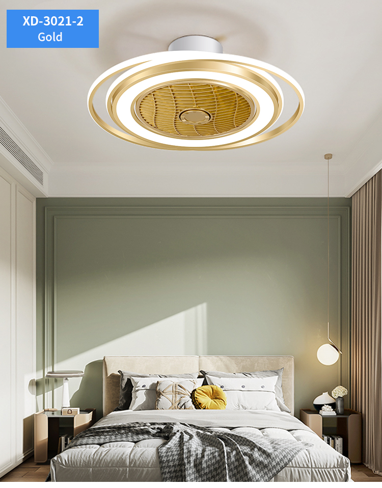 Fan Light Ceiling Fan with Light and Remote 52 Inch White and Gold Ceiling Fan with Light for Bedroom supplier