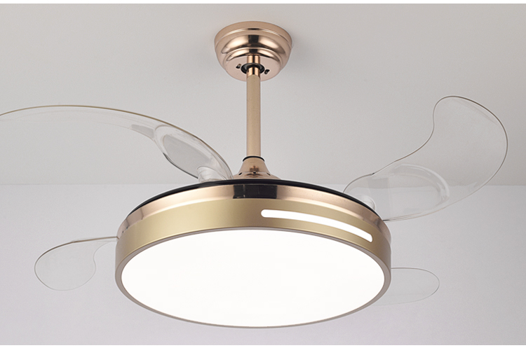 Y095 Modern Remote Control 42 Inch Bladeless 110/220v Ceiling Fans with Lights Lamp Led Designer Luz Con Ventilador Oculto Techo manufacture