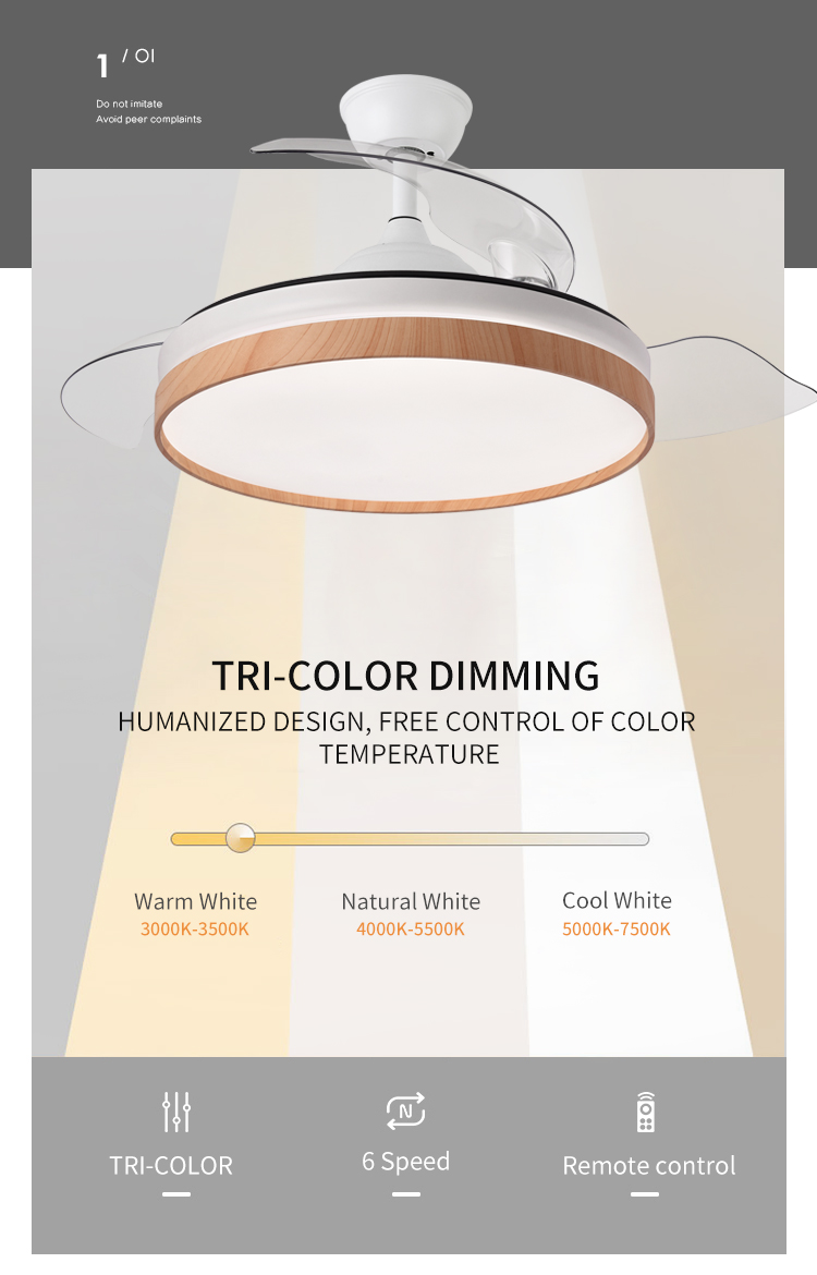 China OEM ODM Led Lamp with Fan Retractable Ceiling Fan with Light Led Rotating Ceiling Fan with Light and Remote Control supplier