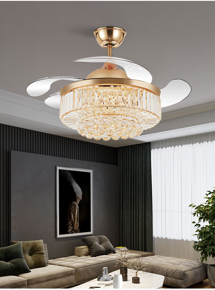 Good Prices Hanging Decor Light with Ceiling Fan Decorated Pendant Full Fancy Led Ceiling Light and Fan for Indoor Home factory
