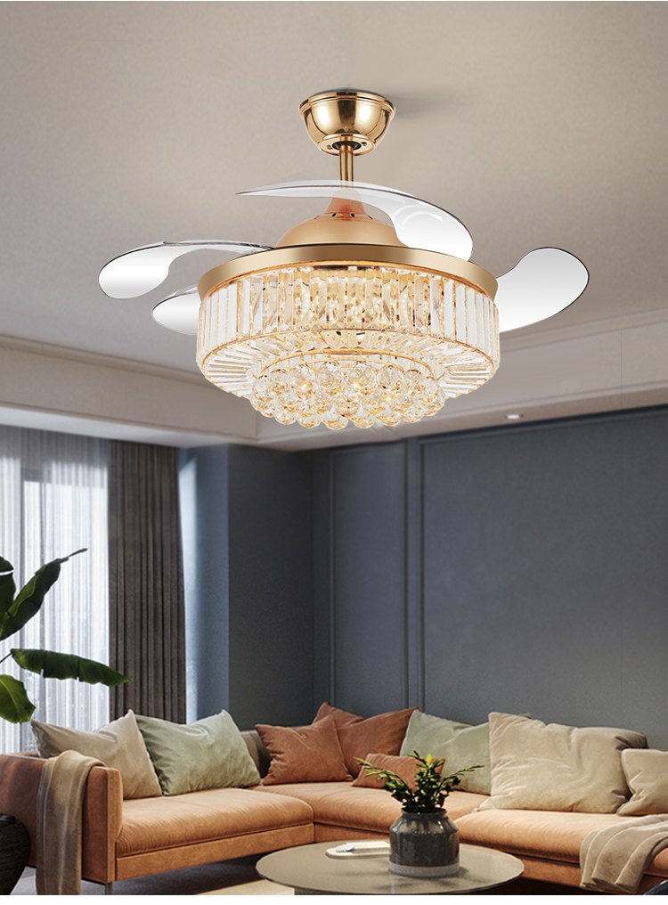 Good Prices Hanging Decor Light with Ceiling Fan Decorated Pendant Full Fancy Led Ceiling Light and Fan for Indoor Home factory