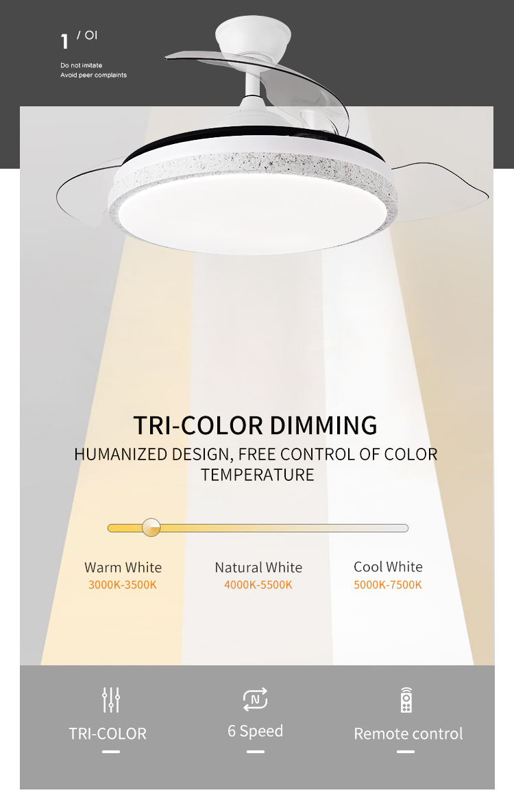 Y039 Modern 42 Inch Bladeless LED Ceiling Fans Remote Control 110/220v Lamp Lights Designer Luz Con Ventilador Oculto Bedrooms supplier