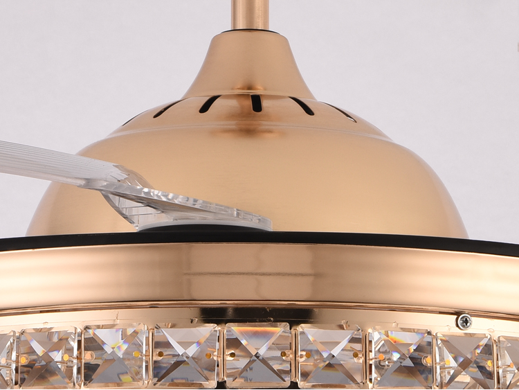 New Designer Gold Nickel Decorative Fan with Light Ceiling Fan with Lights for Hall Living Room Popular Deadline Light with Fan factory
