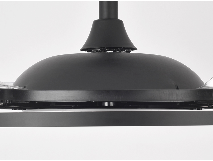 New 42in White Black Ceiling Fan with Light and Remote Control 4 Blades Fan with Lamp 42 Inch Ceiling Fan with Light for Bedroom manufacture