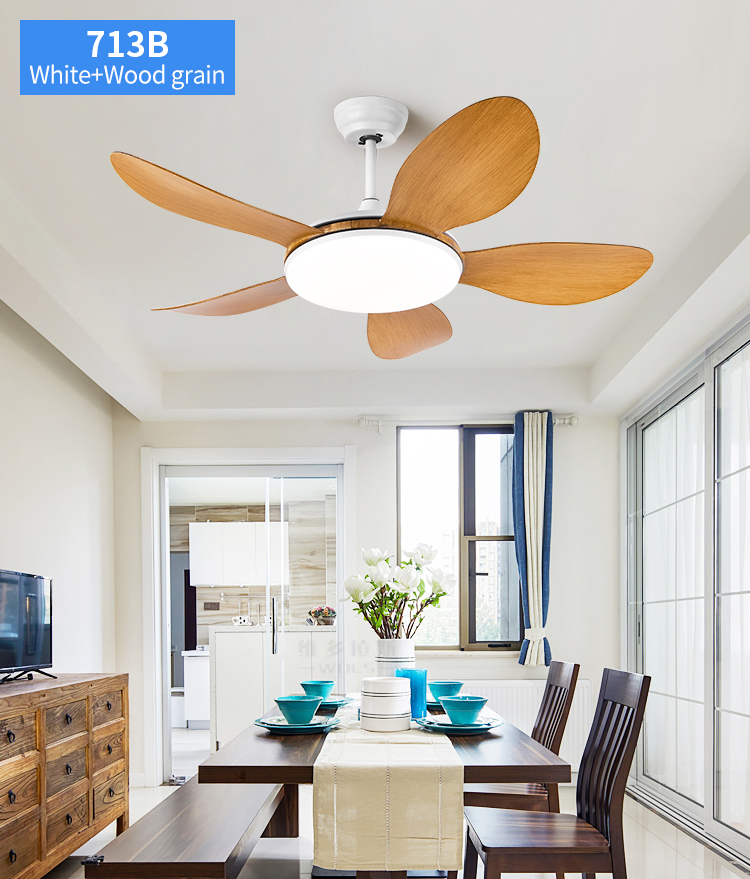 72W Flush Mount 42 in White Ceiling Fan with Light and Remote 36 42 48 52 Inch Low Profile Ceiling Fan Light and Remote Control details