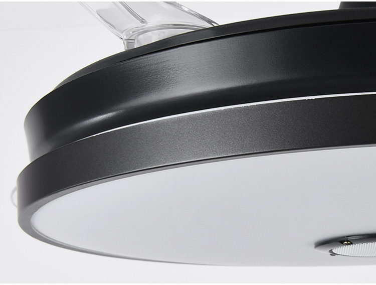 42in Black Ceiling Fan with Light and Remote Control 4 Blades Fan with Lamp 42 Inch Ceiling Fans with Lights for Bedroom factory
