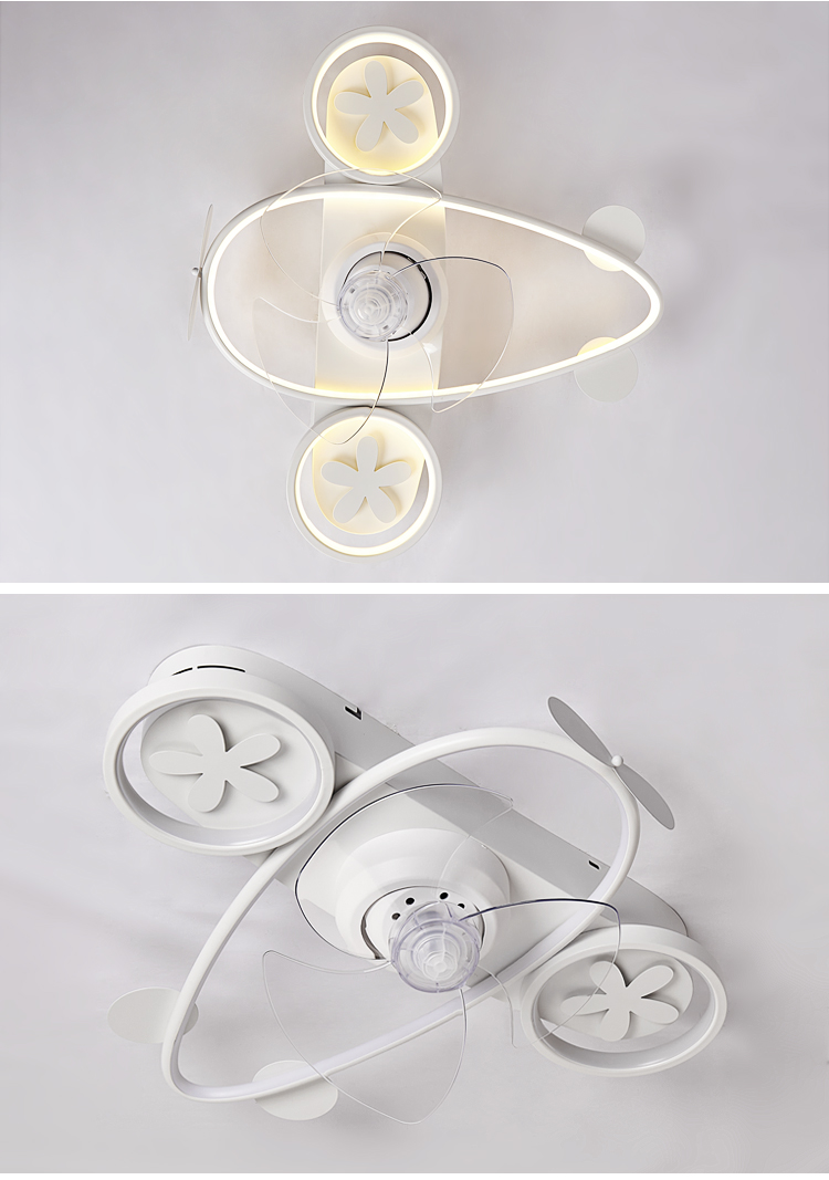 Aircraft Airplane Multi-color Ceiling Fan with Lamp for Kids Bedroom Living Room Light with Fan Ceiling Fan Light Child Room details