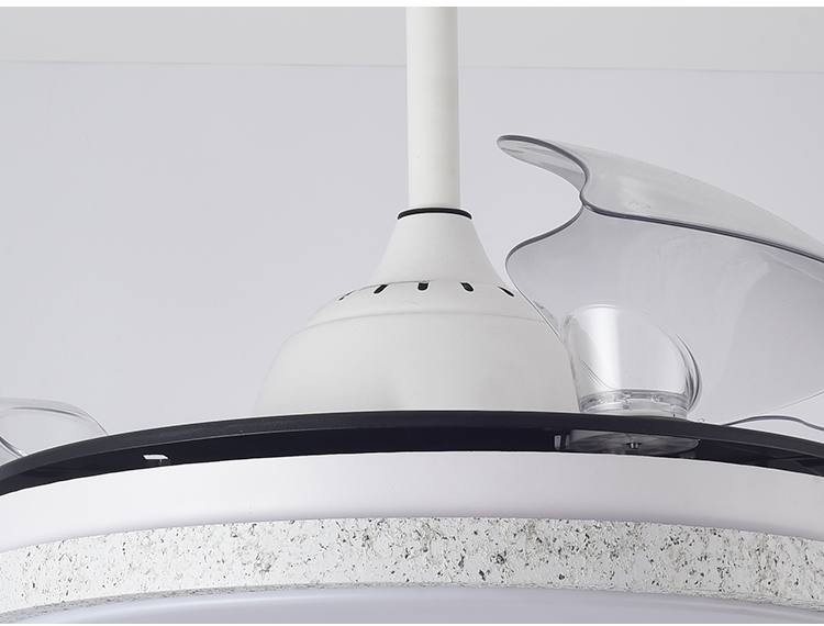 Y039 Modern 42 Inch Bladeless LED Ceiling Fans Remote Control 110/220v Lamp Lights Designer Luz Con Ventilador Oculto Bedrooms factory