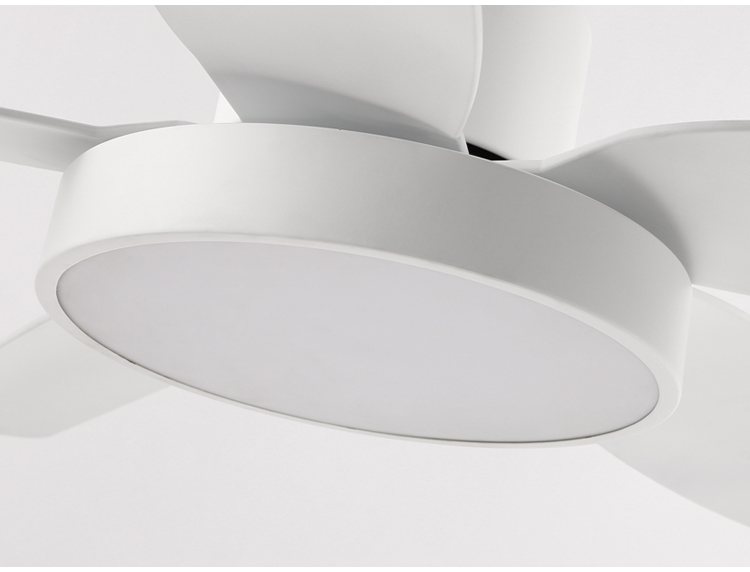 Flush Mount White Indoor Ceiling Fans with Light and Remote 42 46 52 54 Inch Black Modern Wifi Ceiling Fan Light Kit for Bedroom details