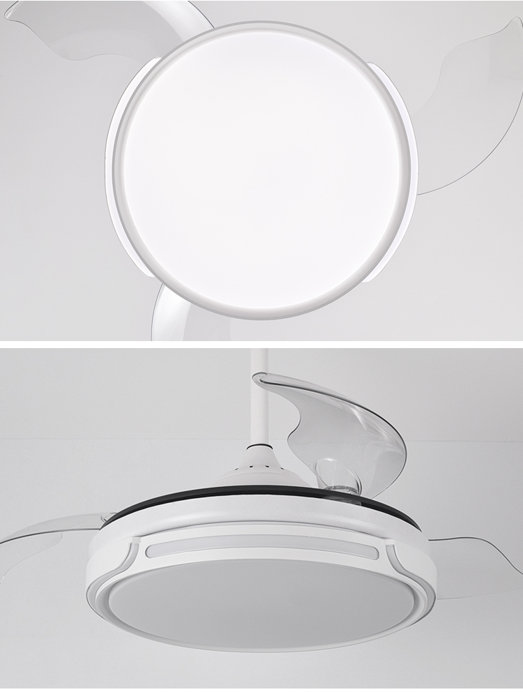 Y066 Modern 42 Inch LED Ceiling Fans Remote Control 110/220v Designer Luz Ventilador Oculto for Bedroom DC details