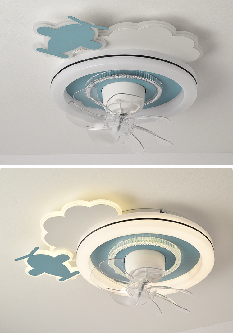 XD176 360 ° Rotating Children's Ceiling Fan with Light Fan Lamp with App Control Tuya Alexa Google Control factory
