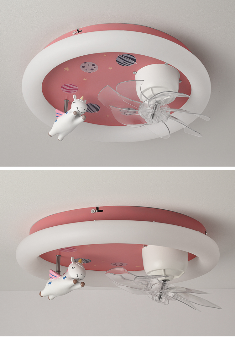 XD232 360 ° Rotating Children's Ceiling Fan with Light Fan Lamp with App Control Tuya Alexa Google Control manufacture