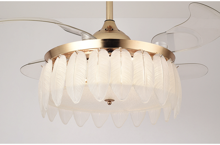 Y128 Modern Ceiling Fans with Crystal Fan Light 110/220V LED Decorative Bladeless Remote Control New Creative Design DC Motor manufacture