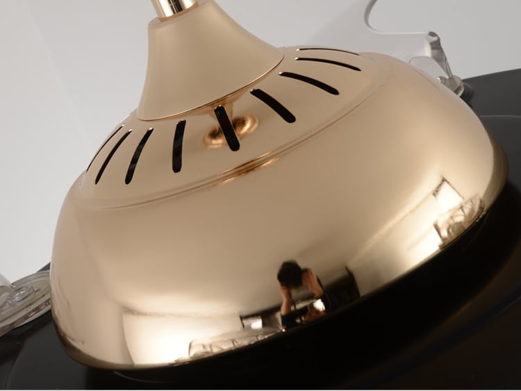 Beautiful Gold Modern Remote Control Fan Lamp Ceiling Mounted Interior Fan Lamp Ceiling Fan with Light for Island Bedroom factory