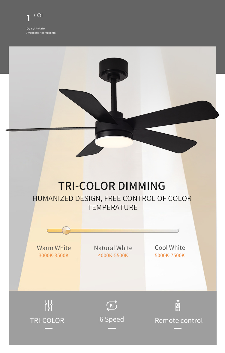 42 52 in Black Fandelier Ceiling Fan with Light Ceiling Fan Light with Remote Control Led Black Ceiling Fan Lamp for Living Room supplier