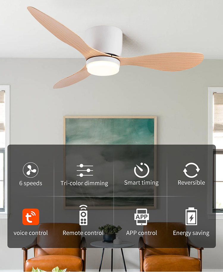 Contemporary Ceiling Fan with Light Modern Trending Modern Ceiling Light with Fan Ceiling Fan with Light and Remote factory