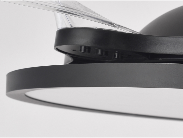 New 42in White Black Ceiling Fan with Light and Remote Control 4 Blades Fan with Lamp 42 Inch Ceiling Fan with Light for Bedroom supplier