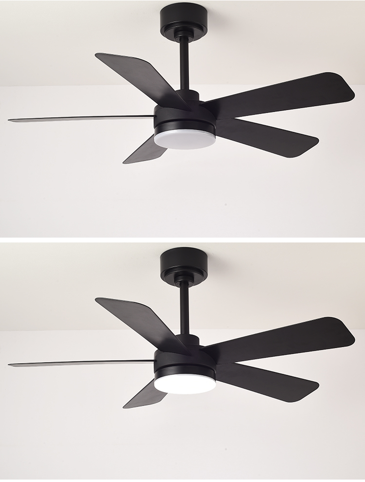 42 52 in Black Fandelier Ceiling Fan with Light Ceiling Fan Light with Remote Control Led Black Ceiling Fan Lamp for Living Room supplier