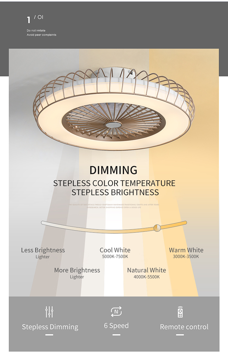 Flush Mount Cage Ceiling Fan Light Farmhouse Caged Rattan Style Ceiling Fan Light Vintage Ceiling Fan with Light for Bedroom manufacture