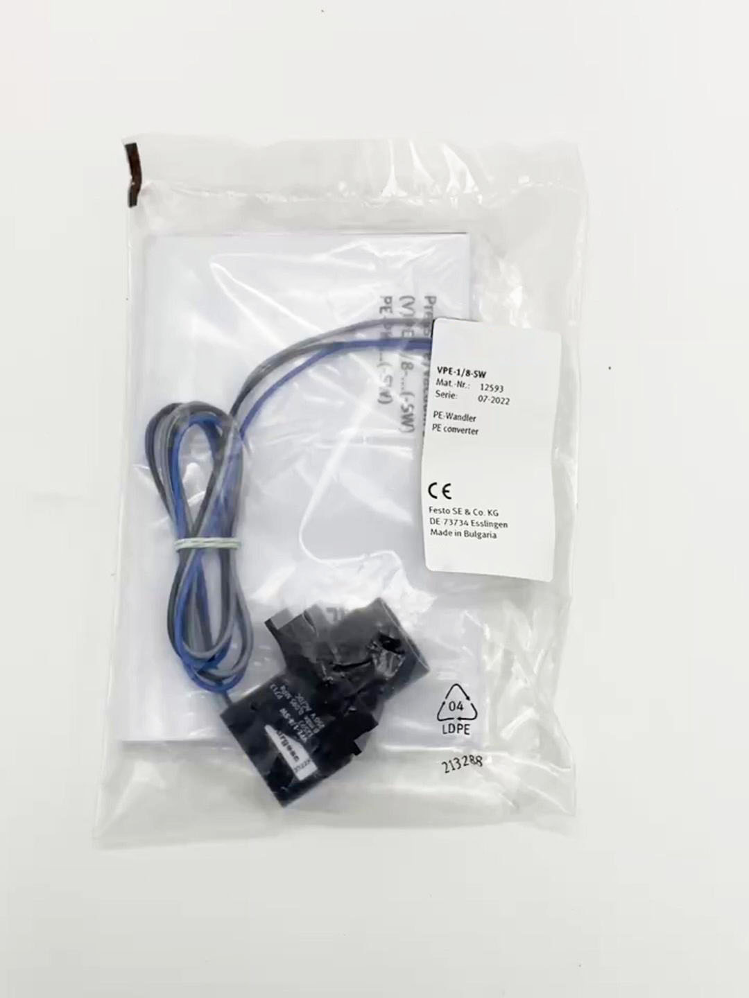 Pressure Switch PEV, VPEV VPE-1/8-SW 12593 manufacture