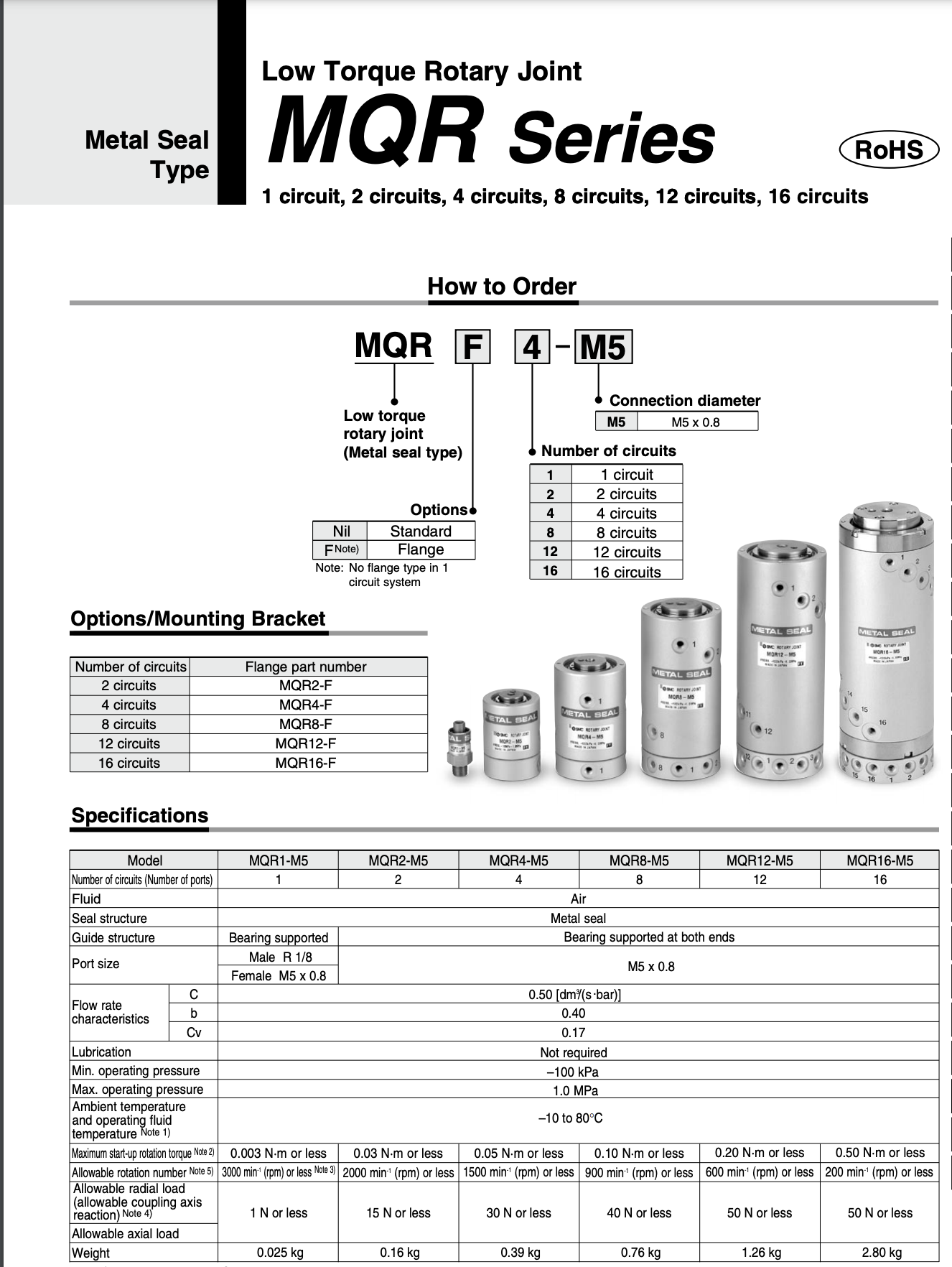 MQR Series Low Torque Rotary Joint Turning Moment Connect Rotary Joint Low Torque High Speed Rotary Joint manufacture