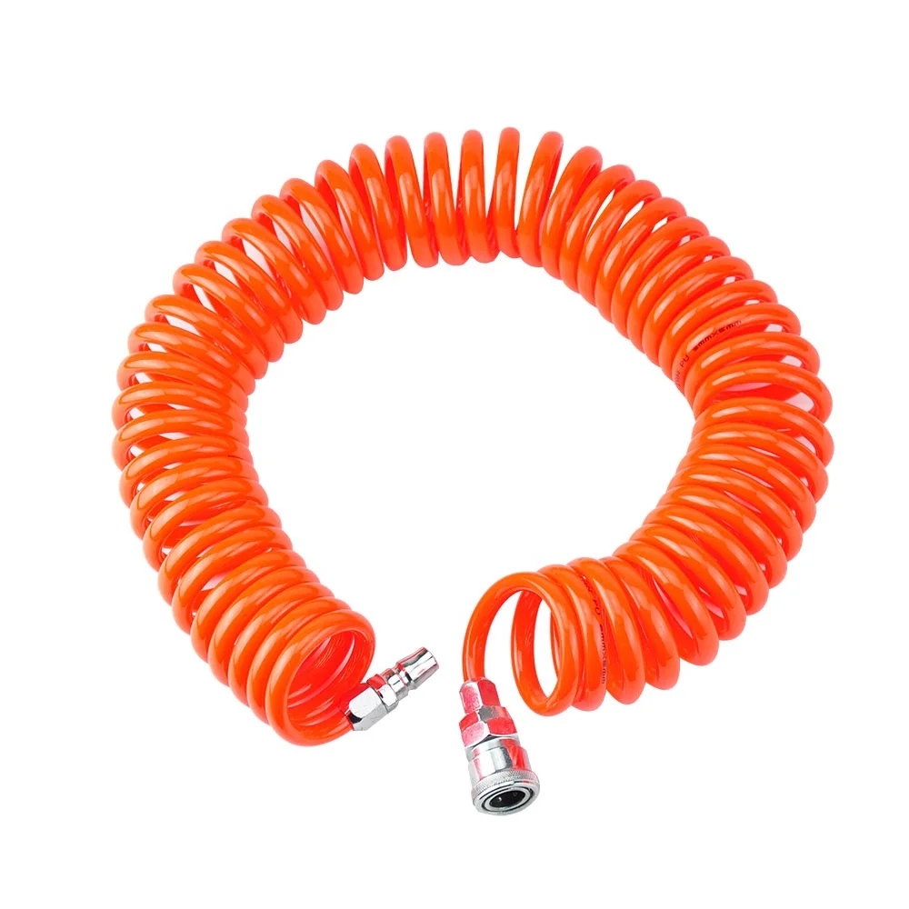 Flexible Polyurethane Tube PU Spring Coil Hose Pneumatic Flex Tube Spiral Hose details