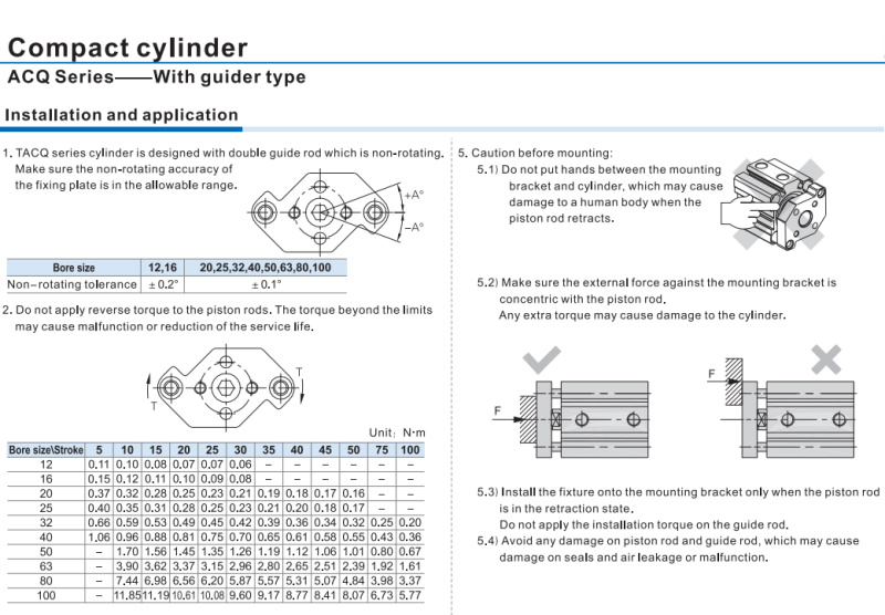 TACQ Thin Type Pneumatic Air Cylinder TACQ32-5/10/15/20/25/30/35/40/45/50/75/100-S supplier