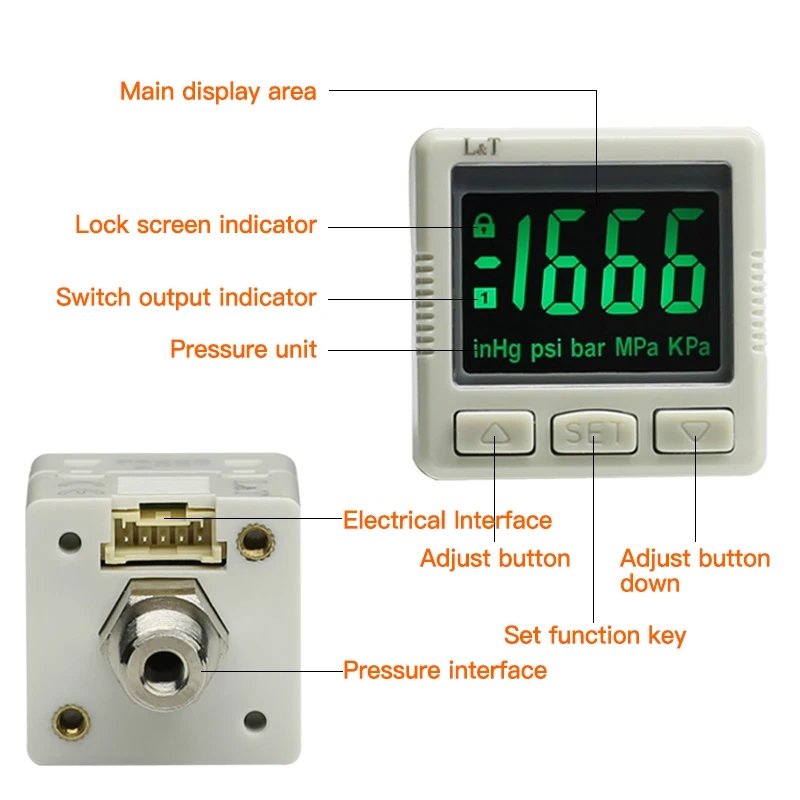 ZSE/ISE30A Digital Display Pressure Switch Electronic Pressure Switch Digital Pressure Gauge supplier