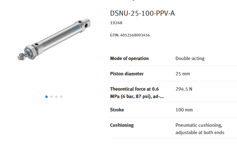 DSNU-20-80-PPS-A Miniature Cylinder Space-Saving Linear Motion Solution factory