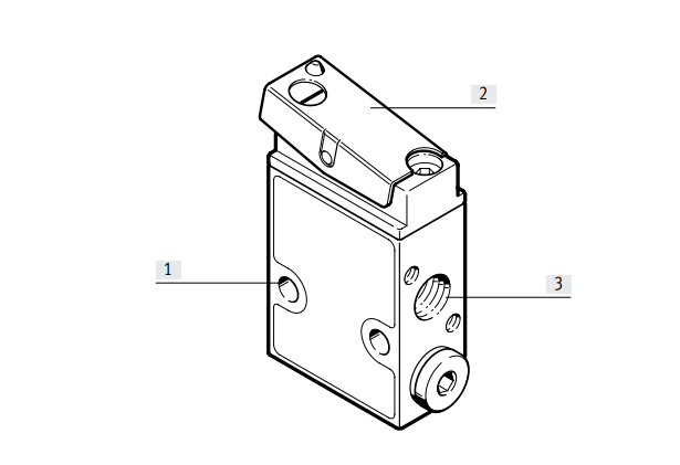 Stem Actuated Valve Roller Lever Valve V-3-M5 3626 L-3-M5 3628 R-3-M5 3629 details