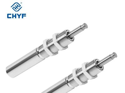 What are the types of shock absorbers available for cylinders?