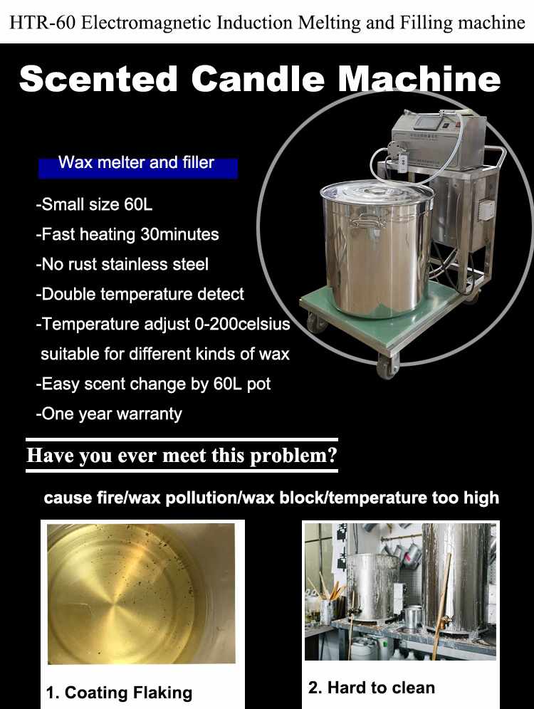 One Person Operate Candle Machinery Soy Wax Melter Machine with Temperature Display Paraffin Pouring Filling Equipment Yide details