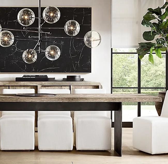 Indoor Hotel Hanging Ceiling Light Bubble Glass Pendant Light Chandelier For Dinning Room details