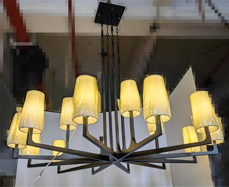 Vintage Hotel Villa Hanging Lamp Dining Pendant Lighting Candle Wagon Wheel Chandelier supplier